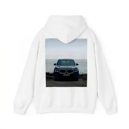 BMW XM Front View Ocean Background