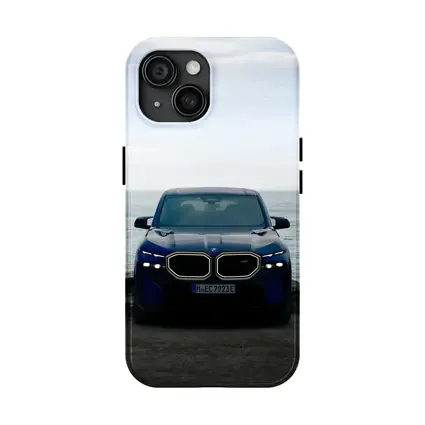 BMW XM Front View Ocean Background