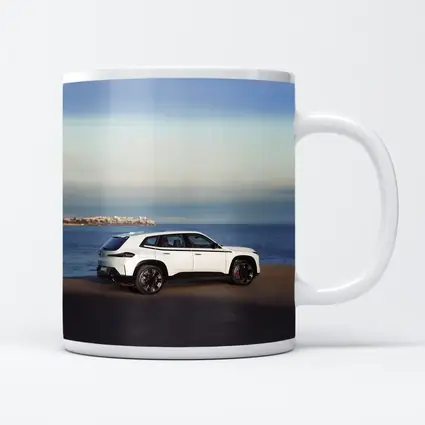 BMW XM White SUV Coastal Ocean View