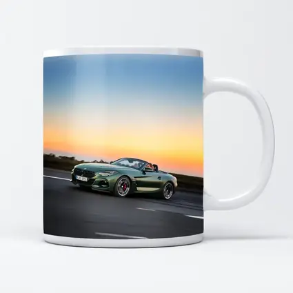 BMW Z4 Green Roadster Sunset Highway Drive