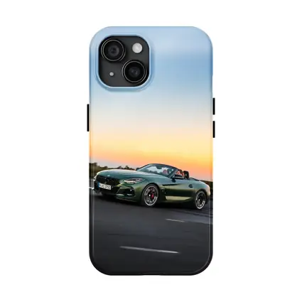BMW Z4 Green Roadster Sunset Highway Drive