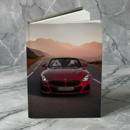 BMW Z4 Red Roadster Mountain Sunset Road