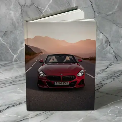 BMW Z4 Red Roadster Mountain Sunset Road