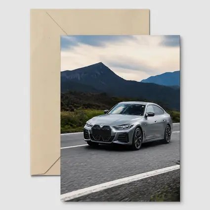 BMW 4 Series Gray Coupe Mountain Road