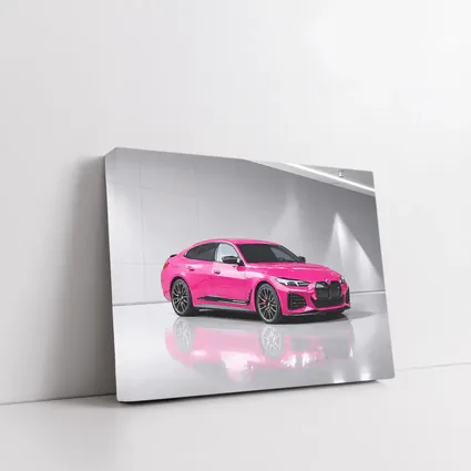 BMW i4 M50 Pink Studio Shot