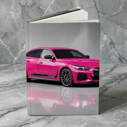 BMW i4 M50 Pink Studio Shot