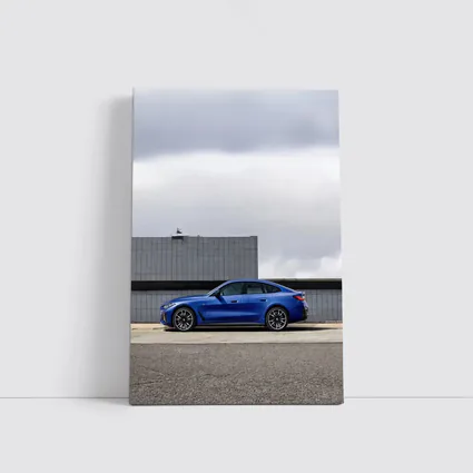 BMW i4 M50 Blue Urban Street Side