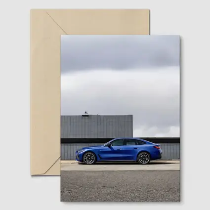 BMW i4 M50 Blue Urban Street Side