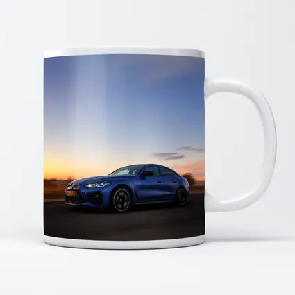 BMW i4 Blue Sunset Road Drive