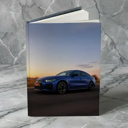 BMW i4 Blue Sunset Road Drive