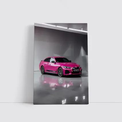 Pink BMW i4 M50 Studio Showroom