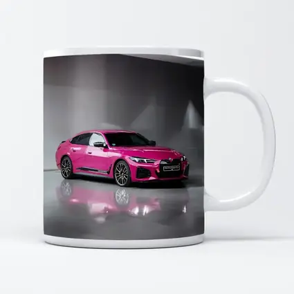 Pink BMW i4 M50 Studio Showroom