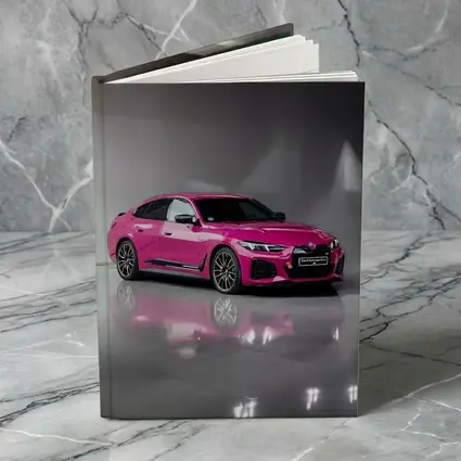 Pink BMW i4 M50 Studio Showroom