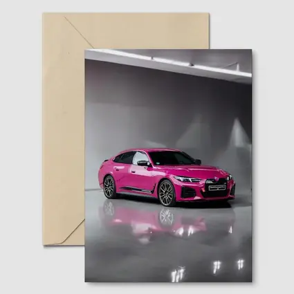 Pink BMW i4 M50 Studio Showroom