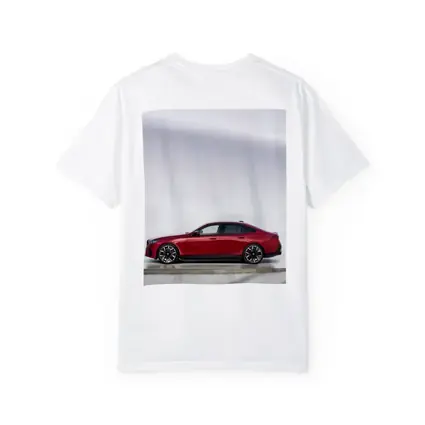 BMW i5 M60 Red Sedan Studio Shot