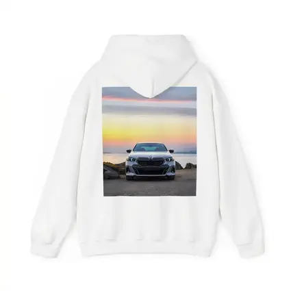BMW i5 M60 Sedan Coastal Sunset View