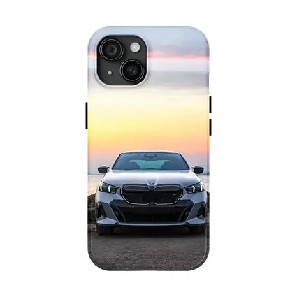 BMW i5 M60 Sedan Coastal Sunset View