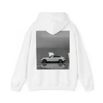 BMW i5 Sedan White Minimalist Concrete Setting