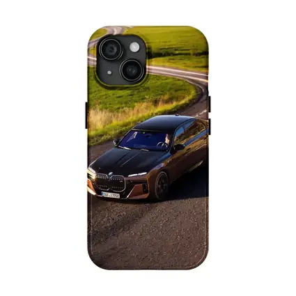 BMW i7 M70 Sapphire Black Country Road