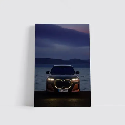 BMW i7 M70 Front View Dusk Lakeside