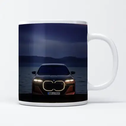 BMW i7 M70 Front View Dusk Lakeside