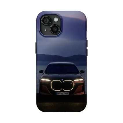 BMW i7 M70 Front View Dusk Lakeside
