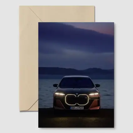 BMW i7 M70 Front View Dusk Lakeside