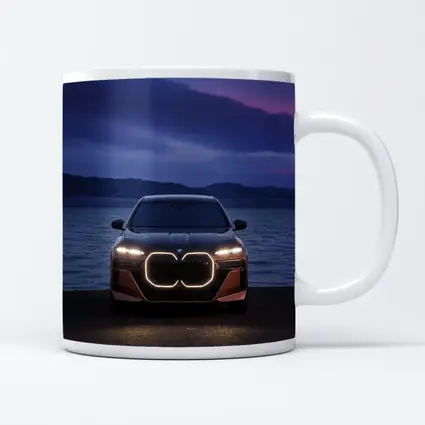 BMW iX Front View Dusk Lakeside