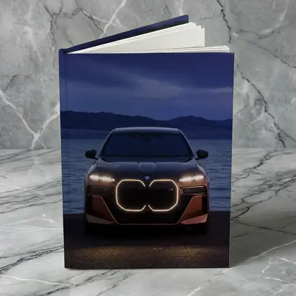 BMW iX Front View Dusk Lakeside