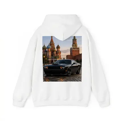 Dodge Challenger Black at Red Square Moscow