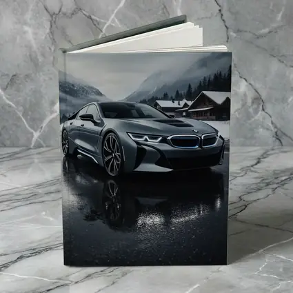 BMW i8 Parked on Wet Winter Road