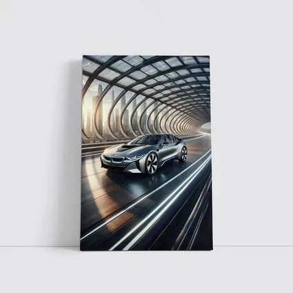 BMW i8 Driving Through Futuristic Glass Tunnel
