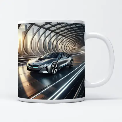 BMW i8 Driving Through Futuristic Glass Tunnel