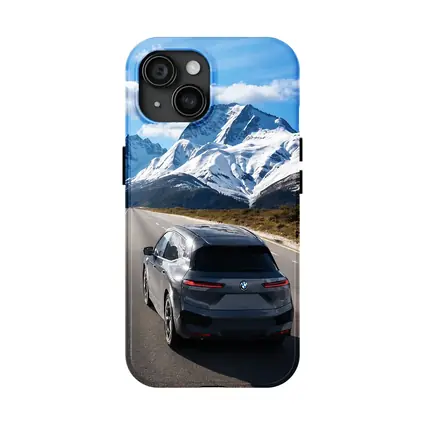 BMW iX SUV on Mountain Road