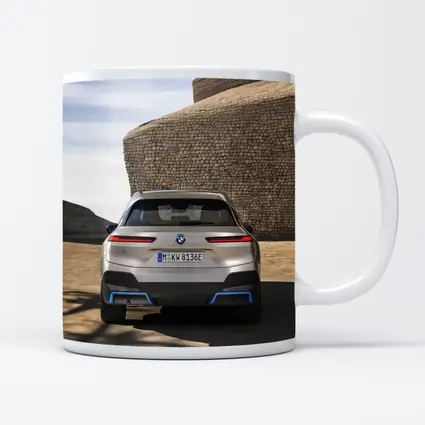 BMW iX Electric SUV Rear Stone Wall