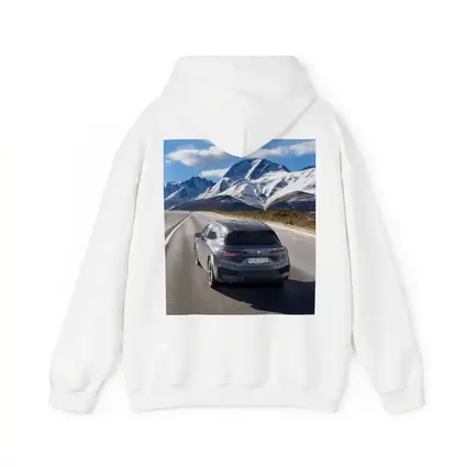 BMW iX Gray on Mountain Highway Road