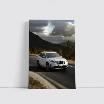 BMW X1 White SUV Mountain Road Drive