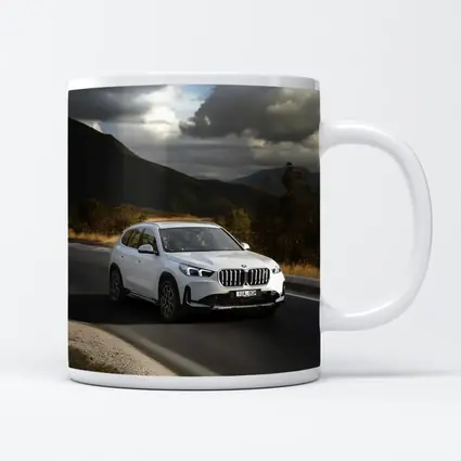 BMW X1 White SUV Mountain Road Drive