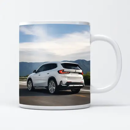 BMW X1 White SUV Mountain Highway Drive