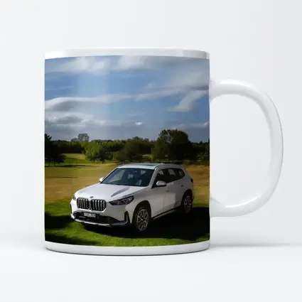 BMW X1 White SUV Green Countryside