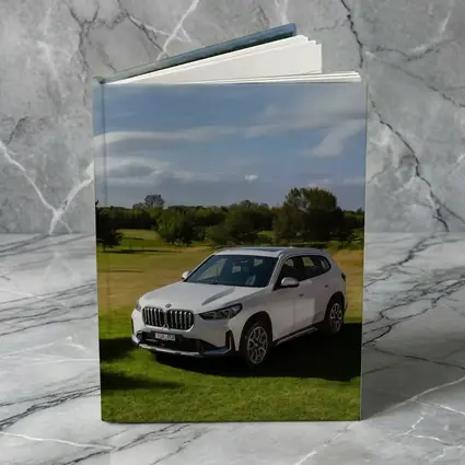 BMW X1 White SUV Green Countryside