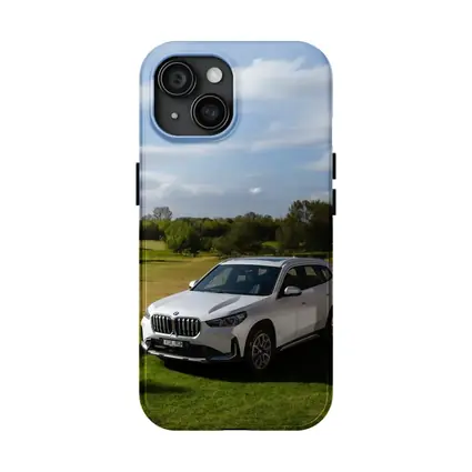 BMW X1 White SUV Green Countryside