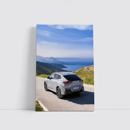 BMW iX2 Gray Coastal Mountain Road Drive
