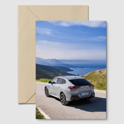 BMW iX2 Gray Coastal Mountain Road Drive