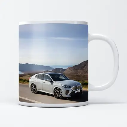 BMW iX2 Silver Coastal Mountain Road