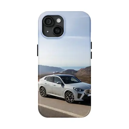 BMW iX2 Silver Coastal Mountain Road