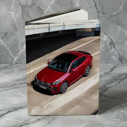 BMW iX2 Red Urban Parking Structure