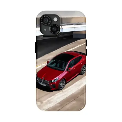 BMW iX2 Red Urban Parking Structure
