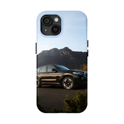 BMW iX3 Black SUV Mountain Backdrop