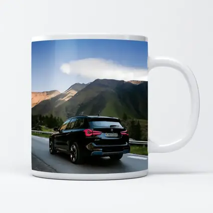 BMW iX3 Black SUV Mountain Road Drive